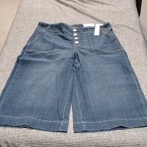 Chico's Dark Blue Wide Leg Capris